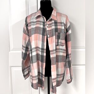 Shein Flannel Button Down Shirt